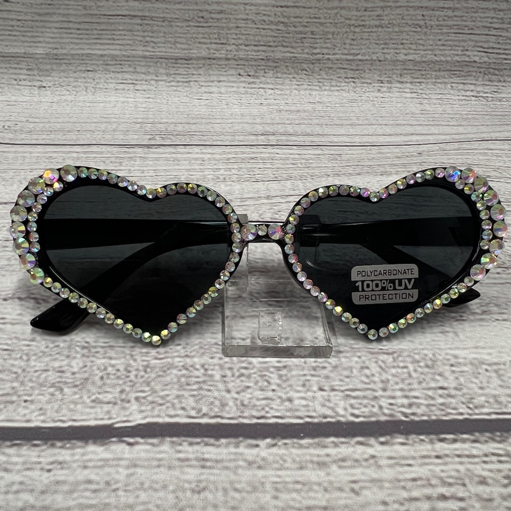 Heart Shape Bling Sunglasses (8226504)